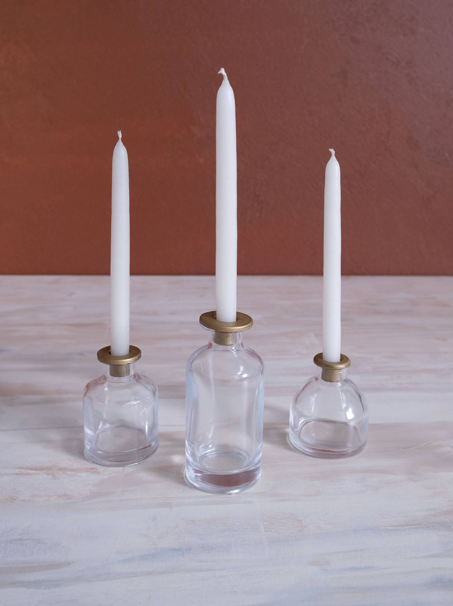Skinny Taper Glass Candle Holder - Large