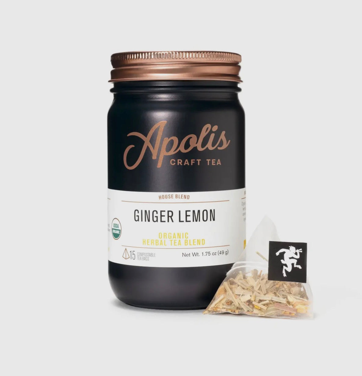 Apolis Tea - Ginger Lemon Organic Craft Herbal Tea