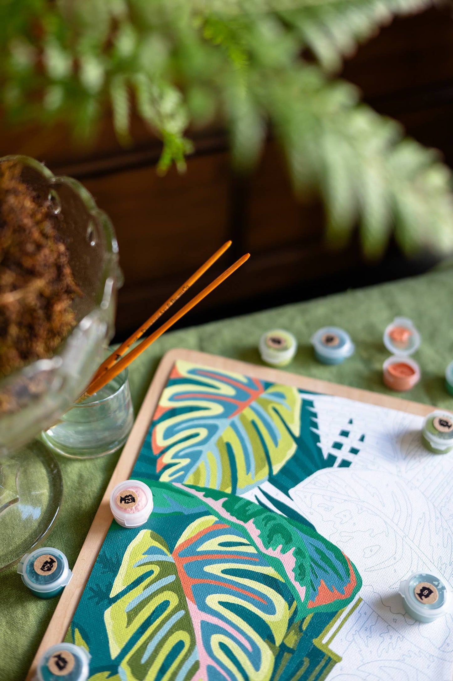 Elle Crée (She Creates) - Vintage Verde Paint-by-Number Kit