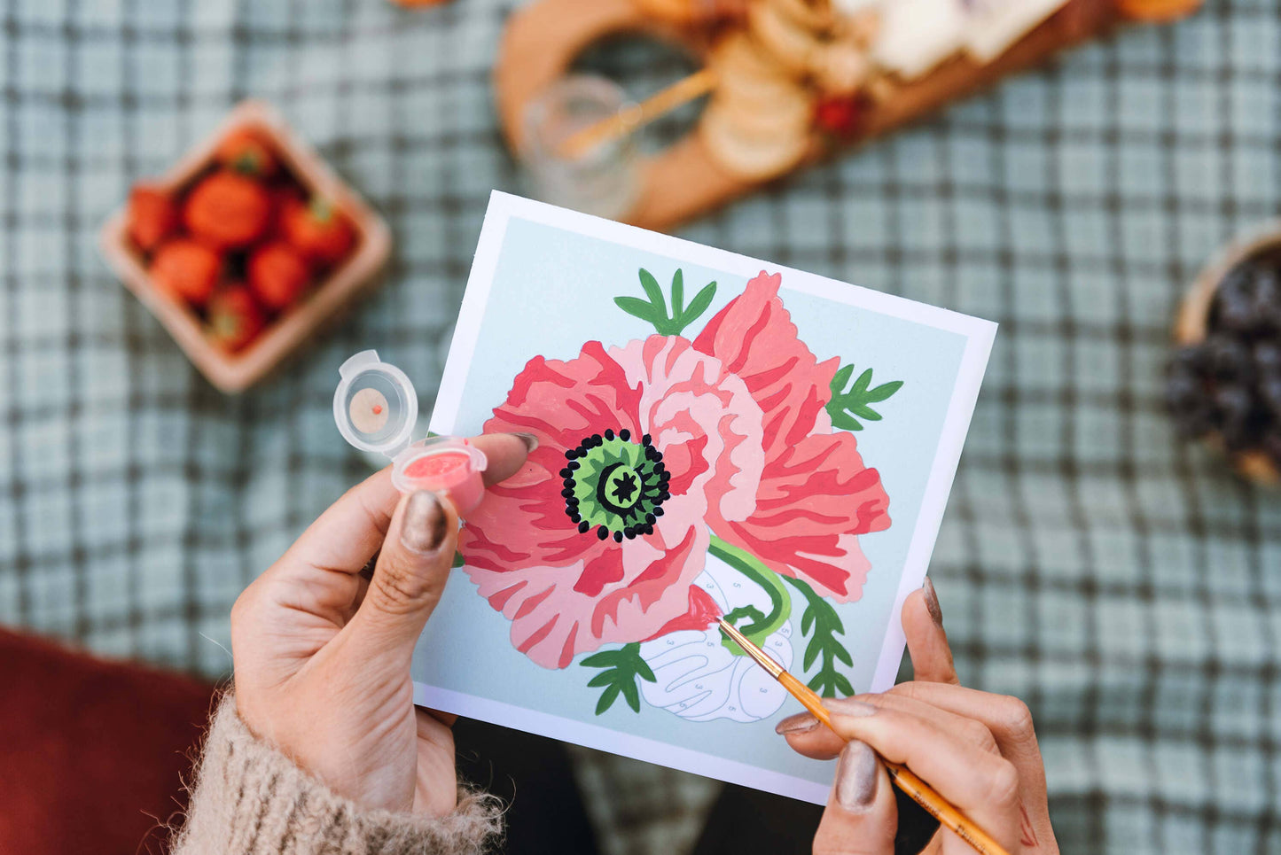 Elle Crée (She Creates) - Poppies MINI Paint-by-Number Kit