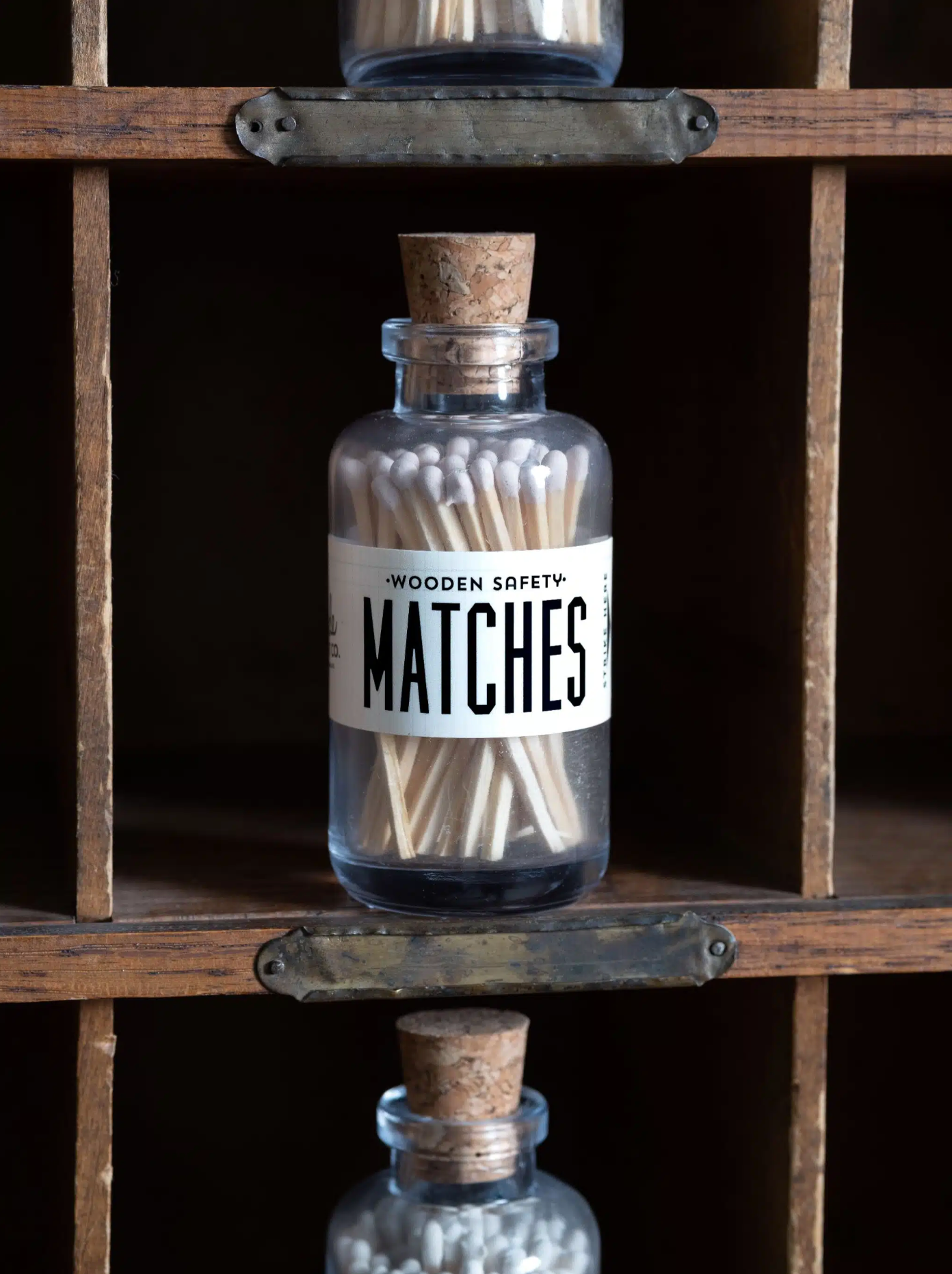 Mini Apothecary Vintage White Matches