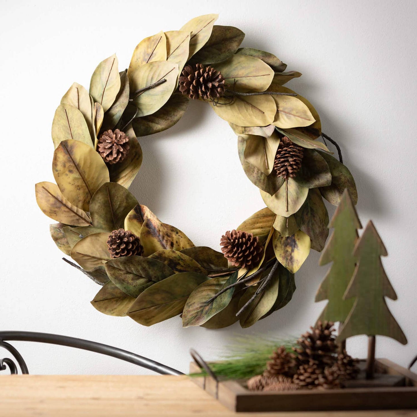 Wood Tabletop Evergreen Tree - Medium