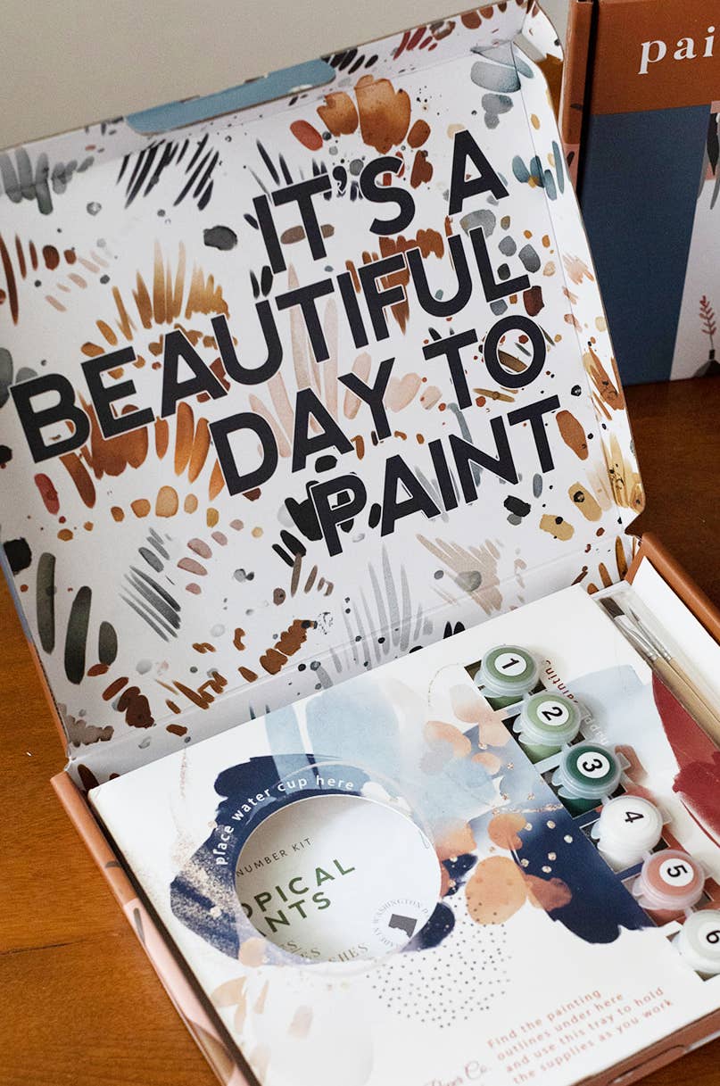 Cate Paper Co. - Red Poppies Paint-By-Numbers kit