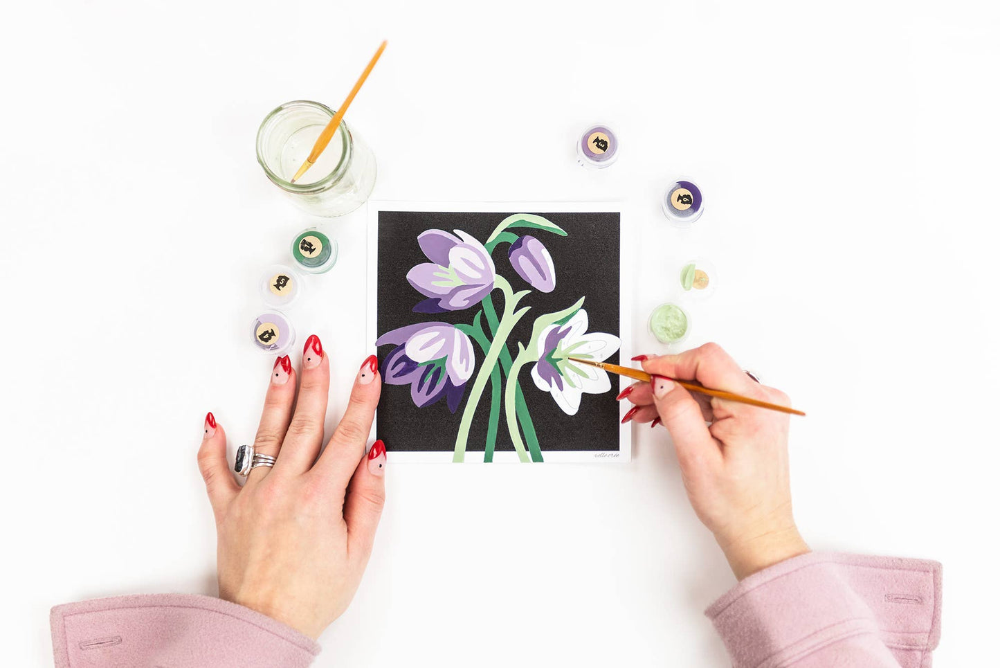 Elle Crée (She Creates) - Fritillaria MINI Paint-by-Number Kit