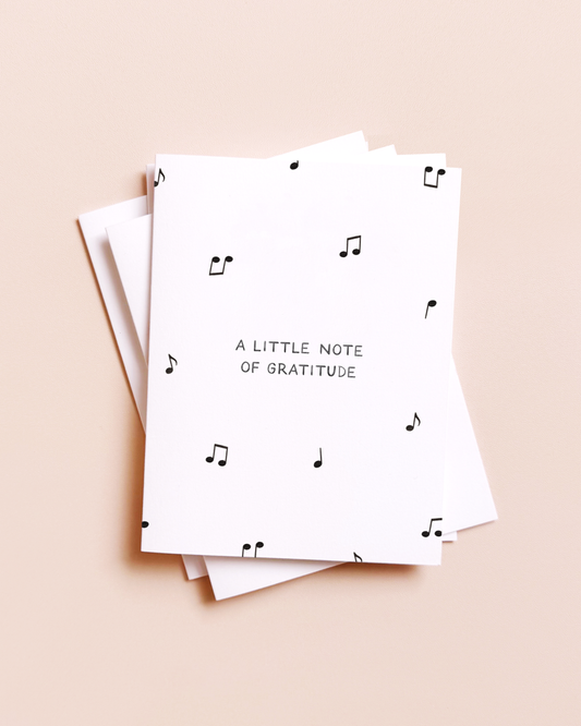 Amy Zhang - A Little Note Of Gratitude — Music Pun Thank You Card