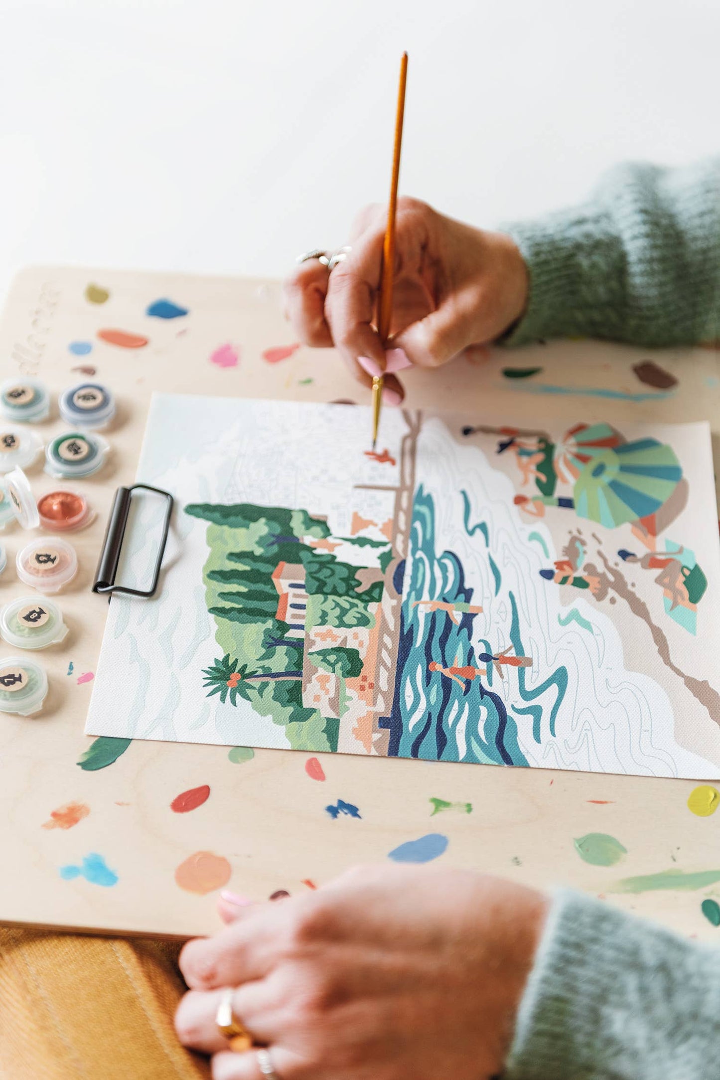 Elle Crée (She Creates) - Riviera Romp Paint-by-Number Kit